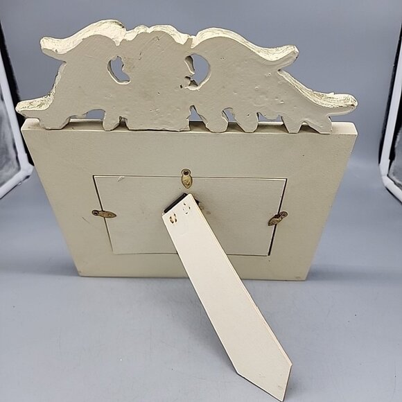 Distressed Angel Photo Fan Free Standing Holds 4x6" - Picture 2 of 3